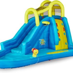 BANZAI Inflatable Pool Water Slide Blow Up Backyard Splash House.jpg