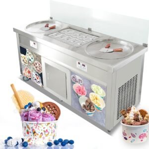 Kolice Commercial 22 Double Round Pans Thai Fried Ice Cream.jpg