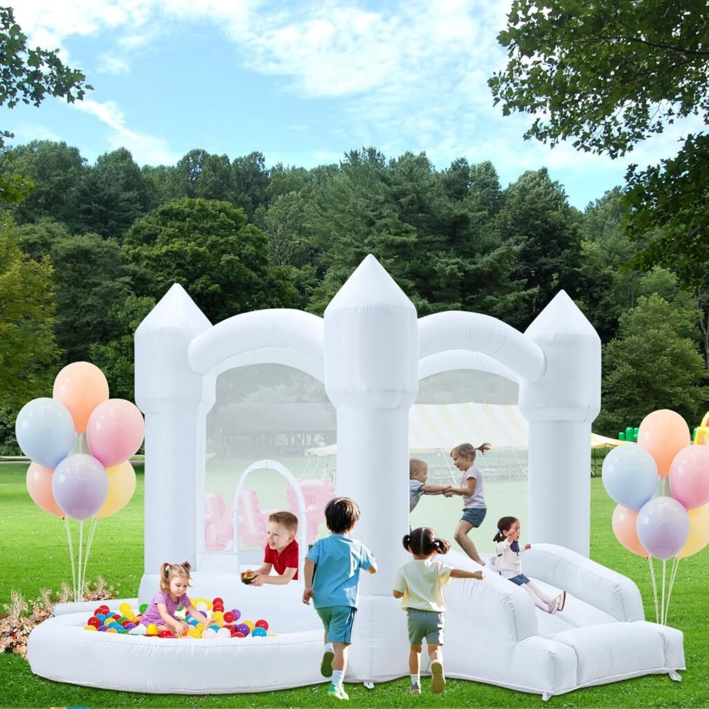 White Bounce HouseInflatable Toddler Bouncy House for Kids 3 6White Jumper.jpg
