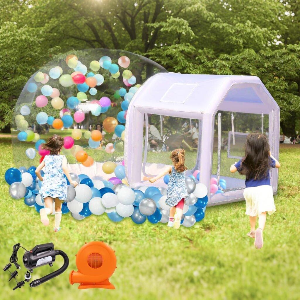 10ft Inflatable Bubble House Dome with Tunnel for Kids Clear.jpg