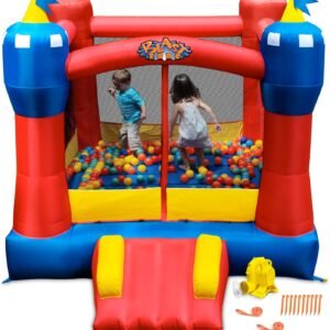 Blast Zone Magic Castle Inflatable Bounce House with Blower.jpg